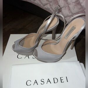 CASADEI Ophelia Satin Platform Sandles, Ophelia size 36